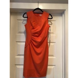 Calvin Klein Sleeveless Dress, Orange - Size 2